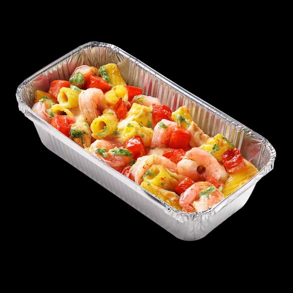 Паста с креветками и песто