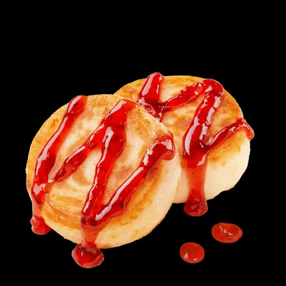 Сырники с малиновым вареньем 👶