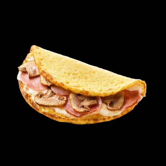 Омлет с ветчиной и грибами